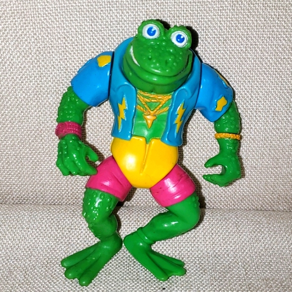 ⭐️VINTAGE⭐️ 1989 TMNT Genghis Frog Action Figure - Picture 1 of 11